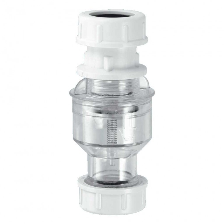 Clear ¾" female thread for connection to WC overflow TUNVALVE McAlpine Tunvalve